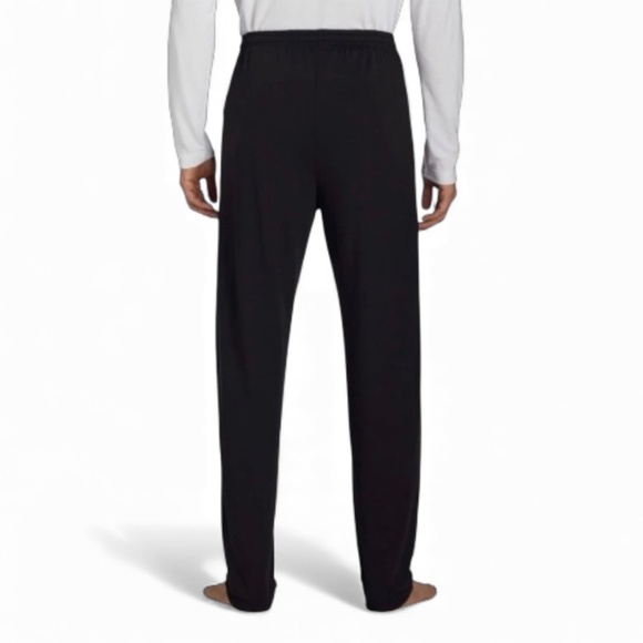 Athletic Works Mens Black Sleep Pant L 36-38 Soft Polyester Elastic Waist - Picture 2 of 6